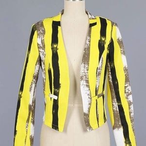 Multi Colored Cut Out Blazer